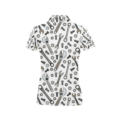 Mechanic Pattern Print Design 03 Women's Polo Shirt
