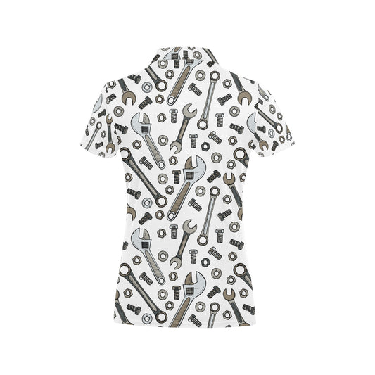 Mechanic Pattern Print Design 03 Women's Polo Shirt