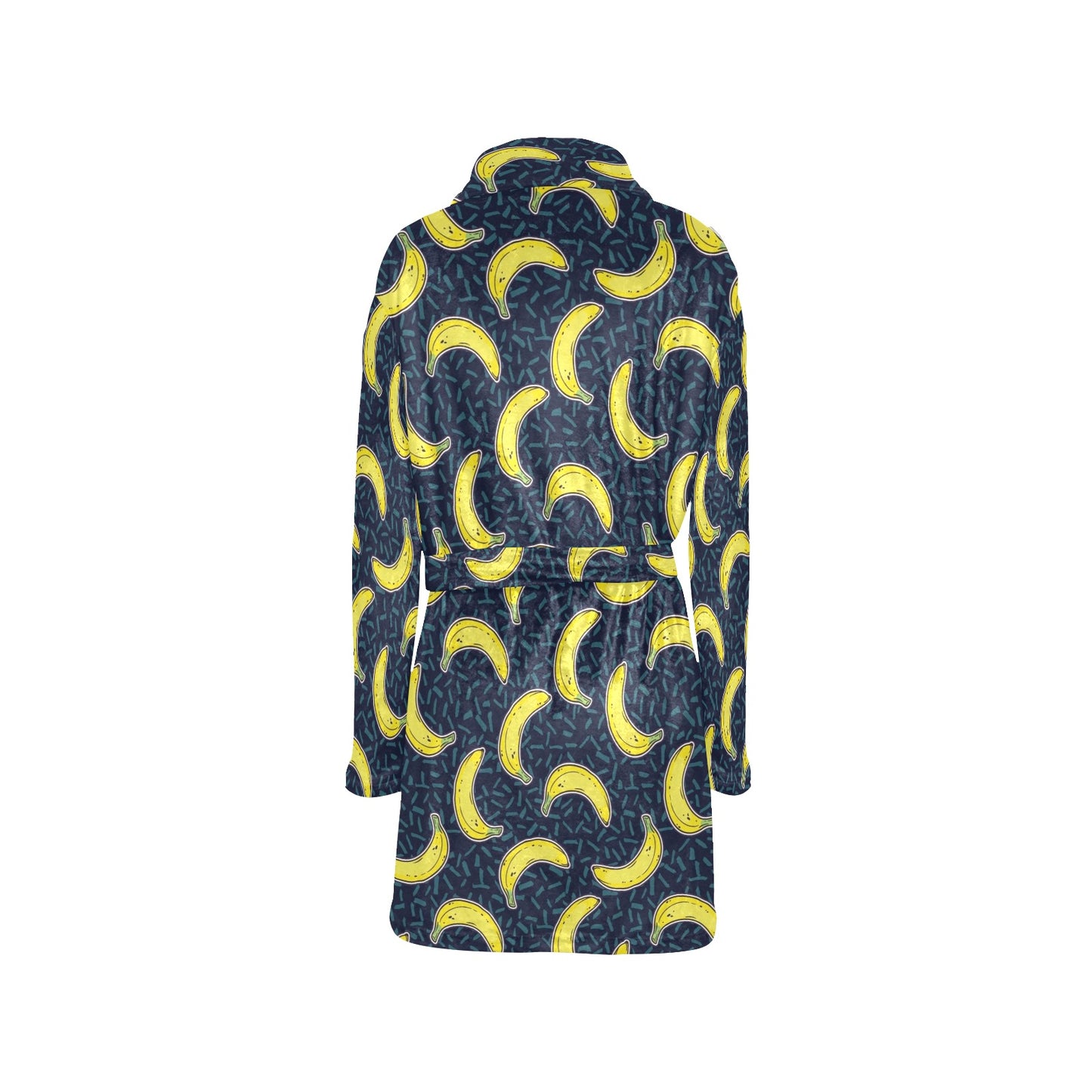 Banana Pattern Print Design BA09 Women's Fleece Robe