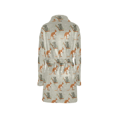 Koala Pattern Print Design 03 Women's Fleece Robe