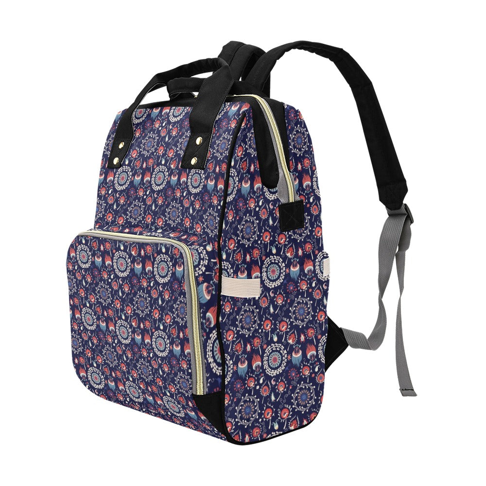Suzani Print Design LKS305 Diaper Bag Backpack