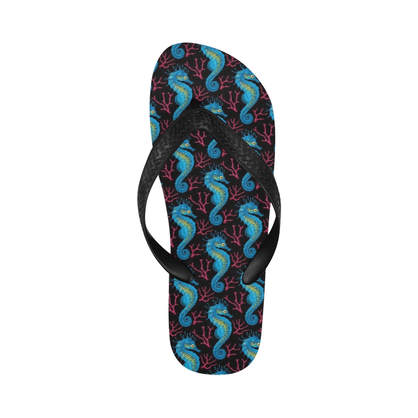 SeaHorse Print Design LKS401 Flip Flops