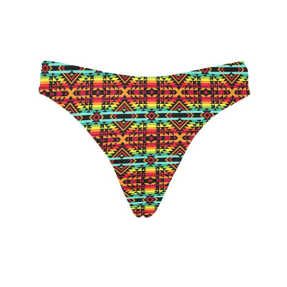 Kente Red Design African Print Women's Thongs