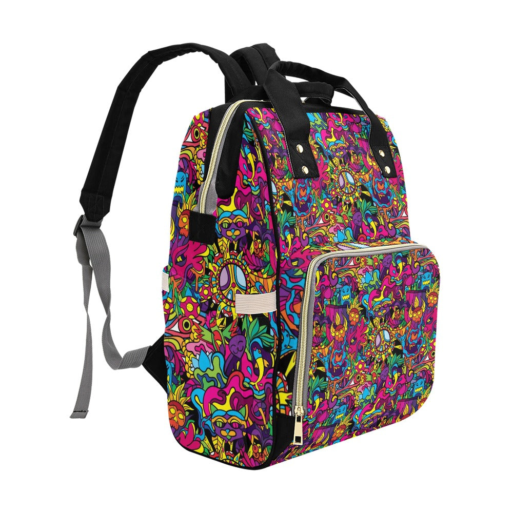 Trippy Print Design LKS304 Diaper Bag Backpack