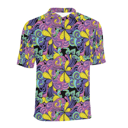 Trippy Print Design LKS305 Men Polo Shirt