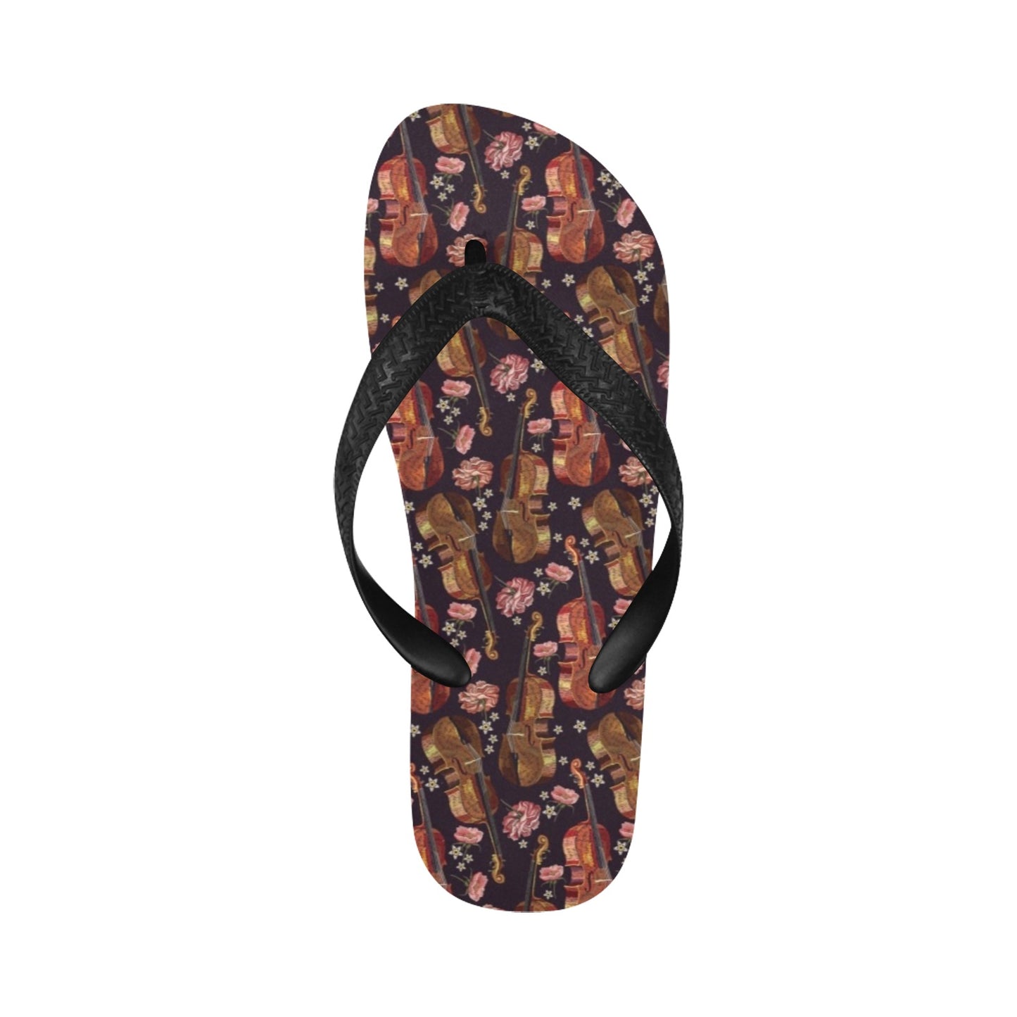 Violin Print Design LKS402 Flip Flops