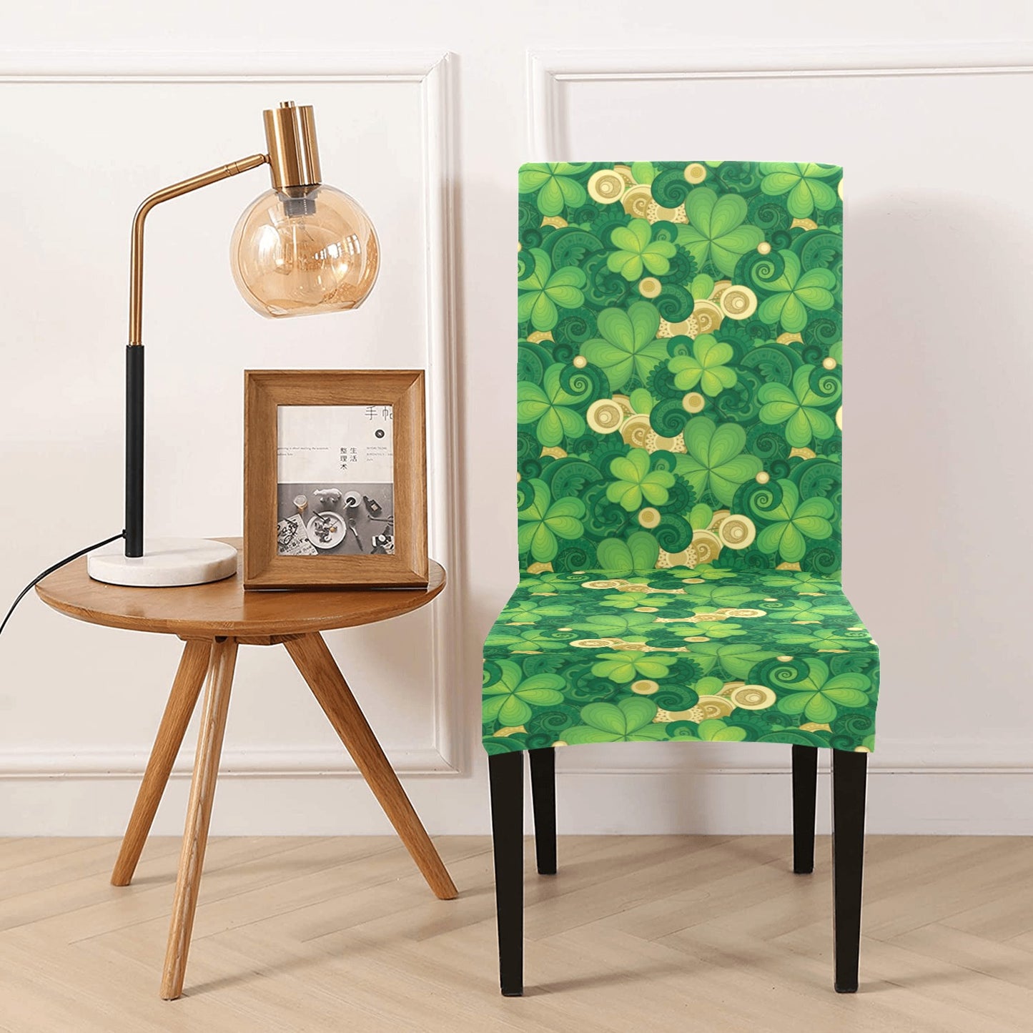 Shamrock Print Design LKS301 Dining Chair Slipcover