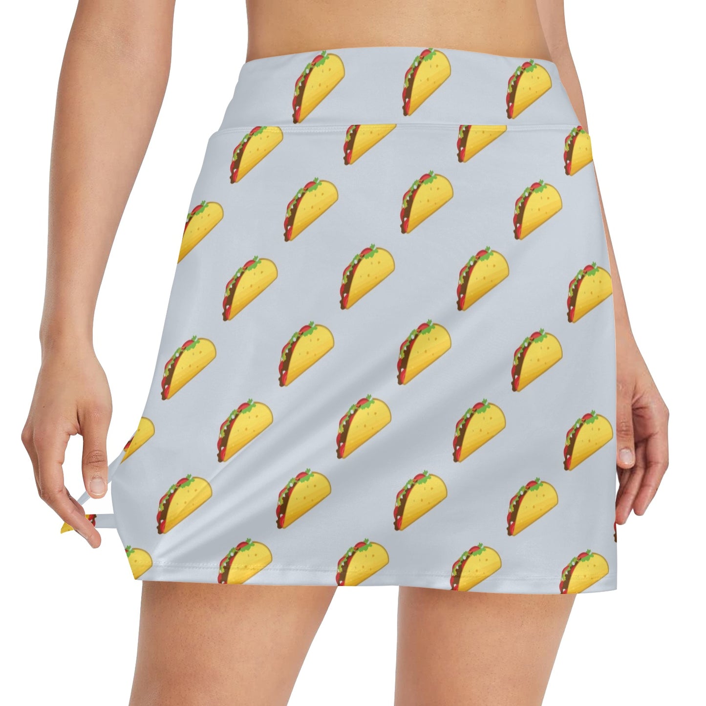 Taco Print Design LKS304 17" Golf & Pickleball Skort with Pockets