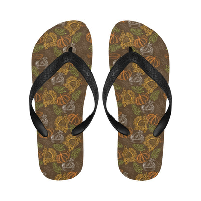Thanksgiving Print Design LKS301 Flip Flops