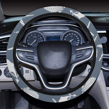 Seashell Print Design LKS306 Steering Wheel Cover with Elastic Edge