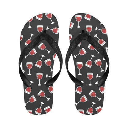 Wine Glass Print Design LKS303 Flip Flops
