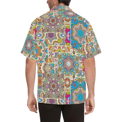 Patchwork Print Design LKS402 Men's Men's Hawaiian Shirt