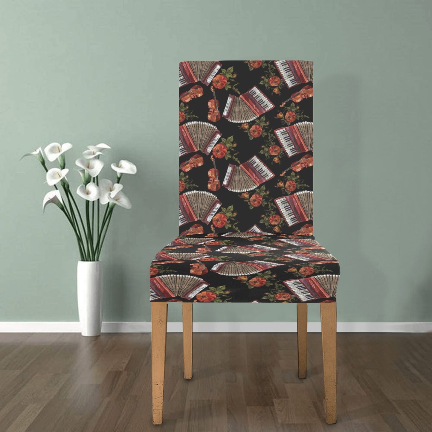 Accordion Print Design LKS403 Dining Chair Slipcover
