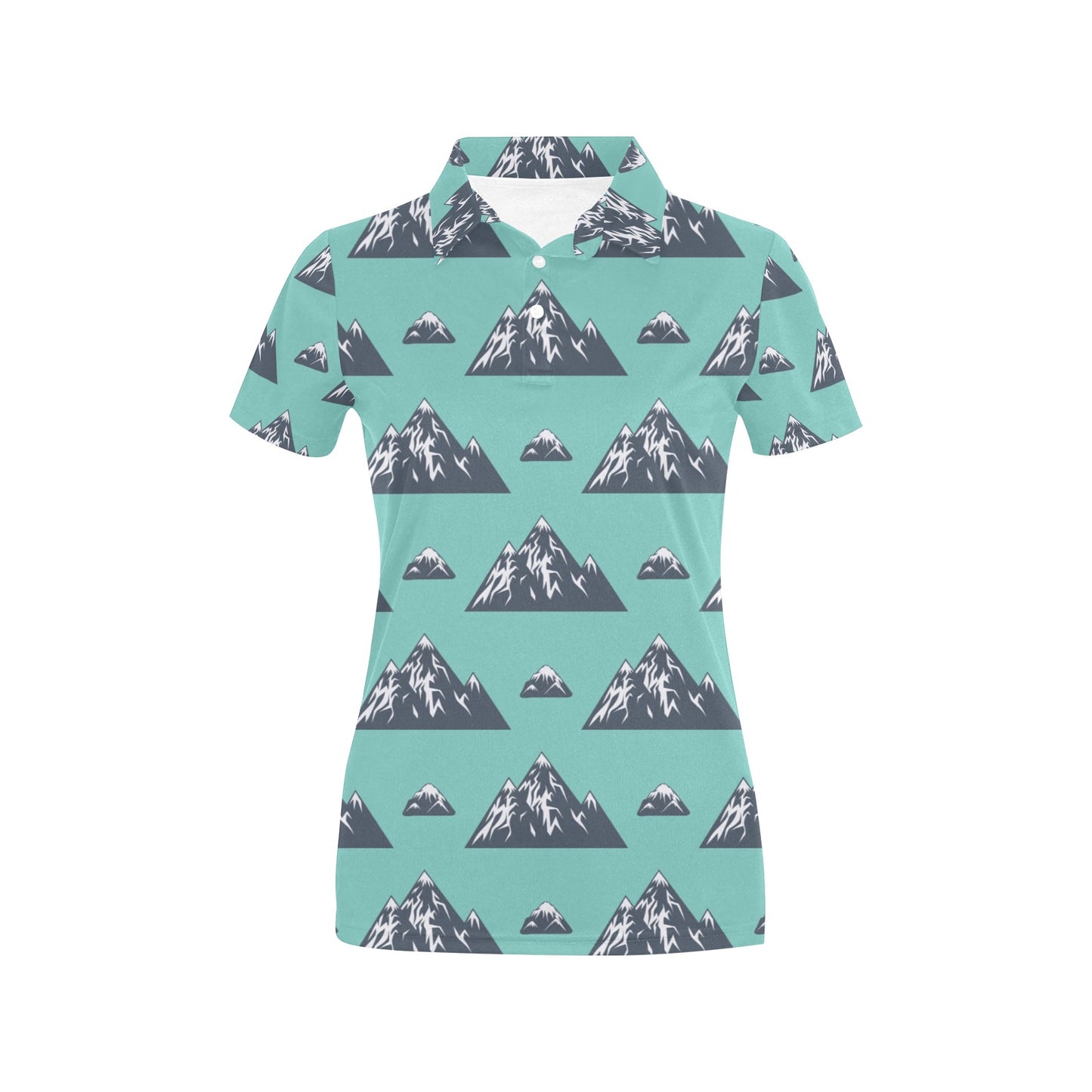 Mountain Pattern Print Design 01 Women's Polo Shirt