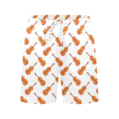 Violin Print Design LKS401 Men's Swim Trunks Beach Shorts