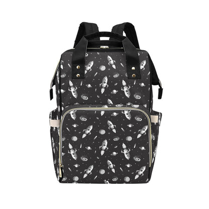 Space Rocket Print Design LKS303 Diaper Bag Backpack