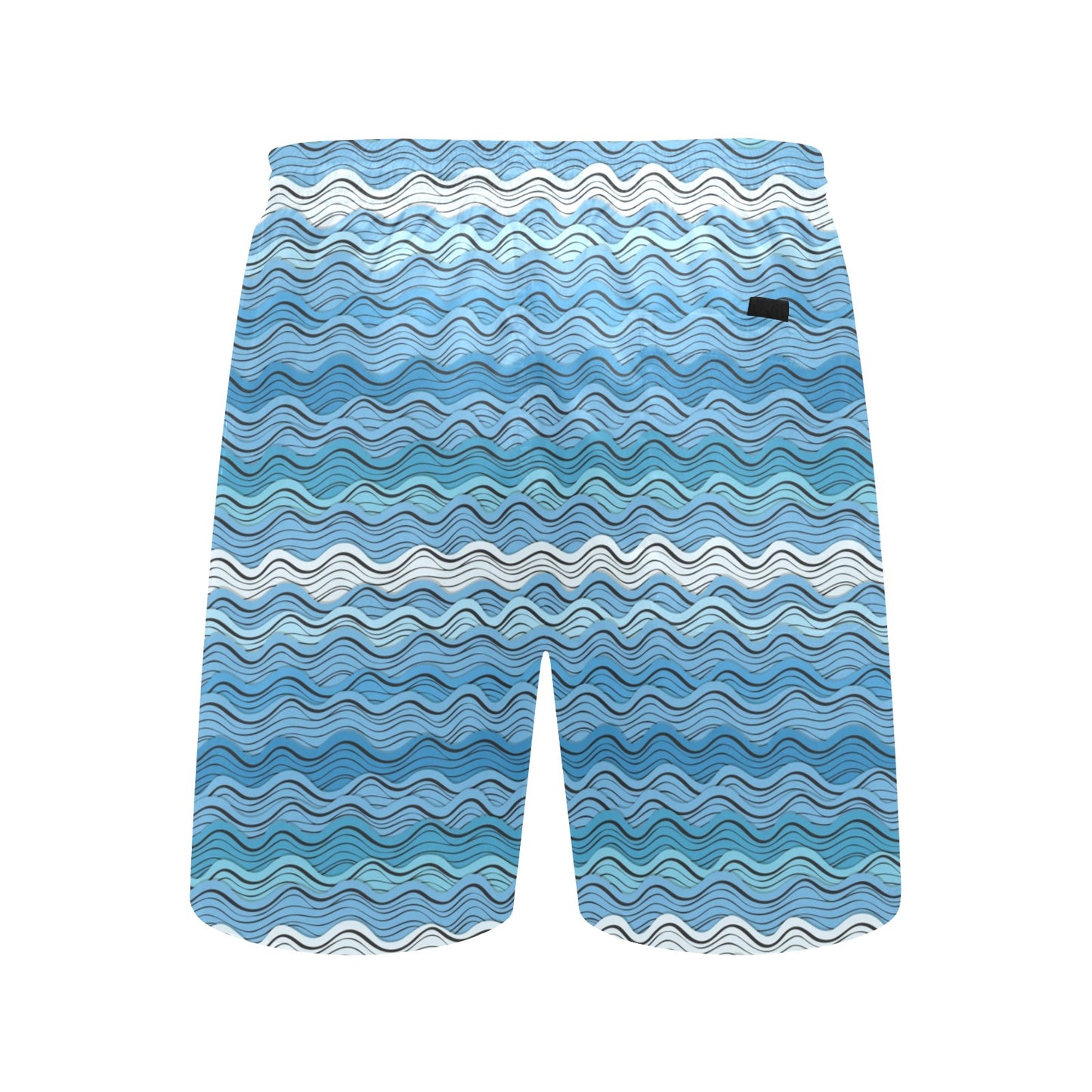 Wave Print Design LKS301 Men's Swim Trunks Beach Shorts