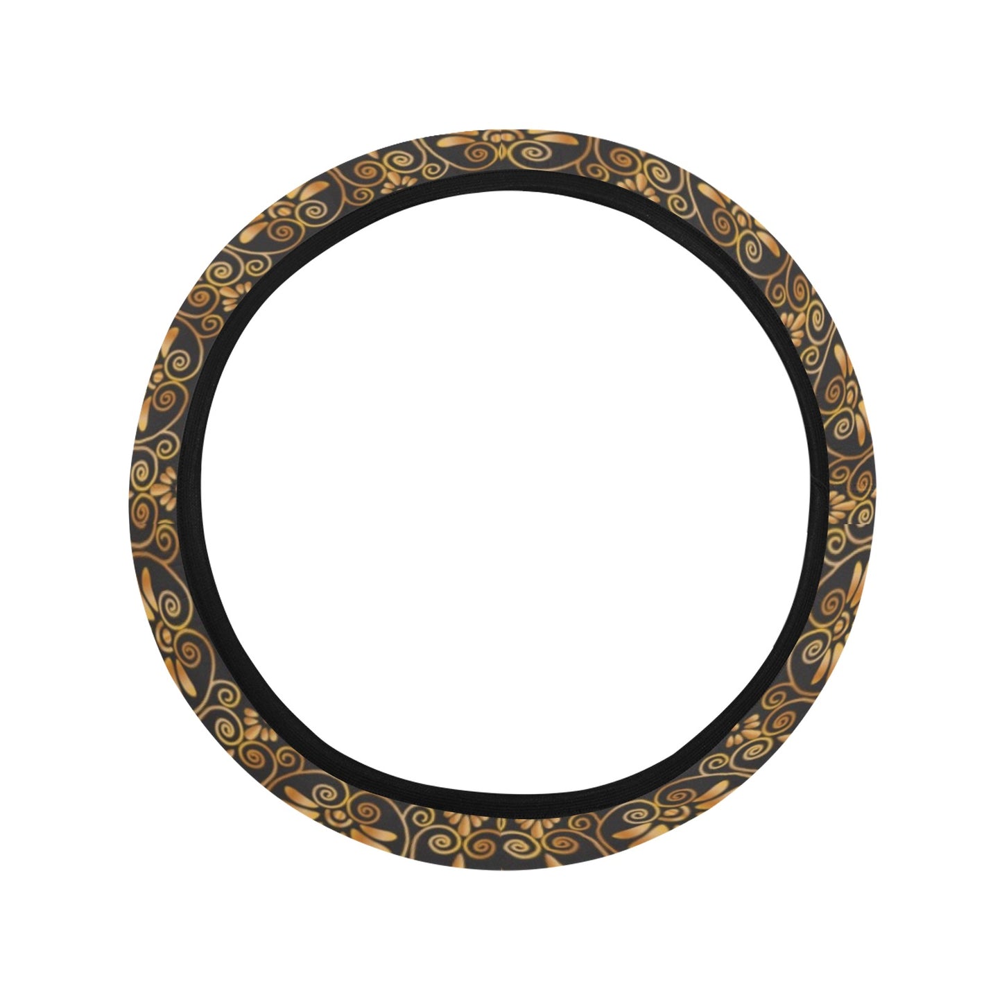Ancient Greek Print Design LKS303 Steering Wheel Cover with Elastic Edge