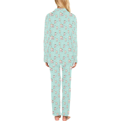 Shiba Inu Print Design LKS302 Women's Long Pajama Set