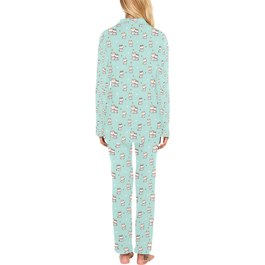 Shiba Inu Print Design LKS302 Women's Long Pajama Set