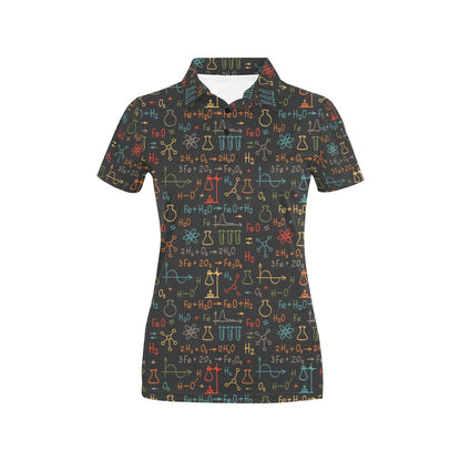 Chemical Pattern Print Design 03 Women's Polo Shirt