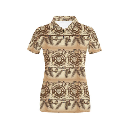Dream catcher vintage native Women's Polo Shirt