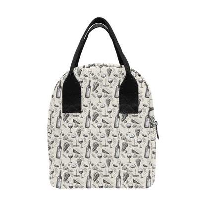 Wine Themed Print Design LKS306 Insulated Lunch Bag