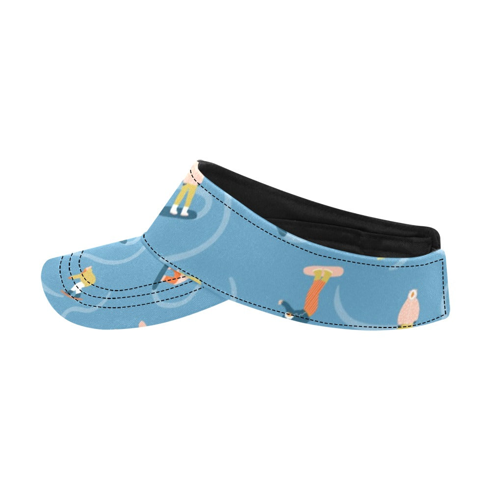 Snowboard Print Design LKS303 Unisex Sun Visor