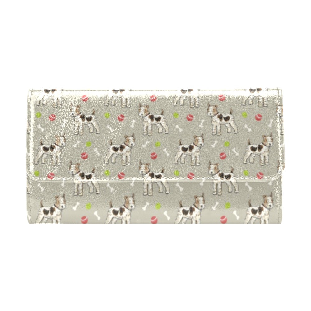 Toy Fox Terriers Print Design LKS301 Women's Trifold Wallet