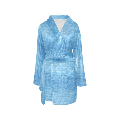 Swimming Pool Print Design LKS302 Women's Fleece Robe