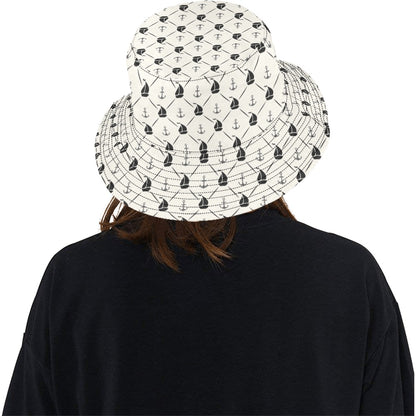 Sailboat Print Design LKS302 Unisex Bucket Hat