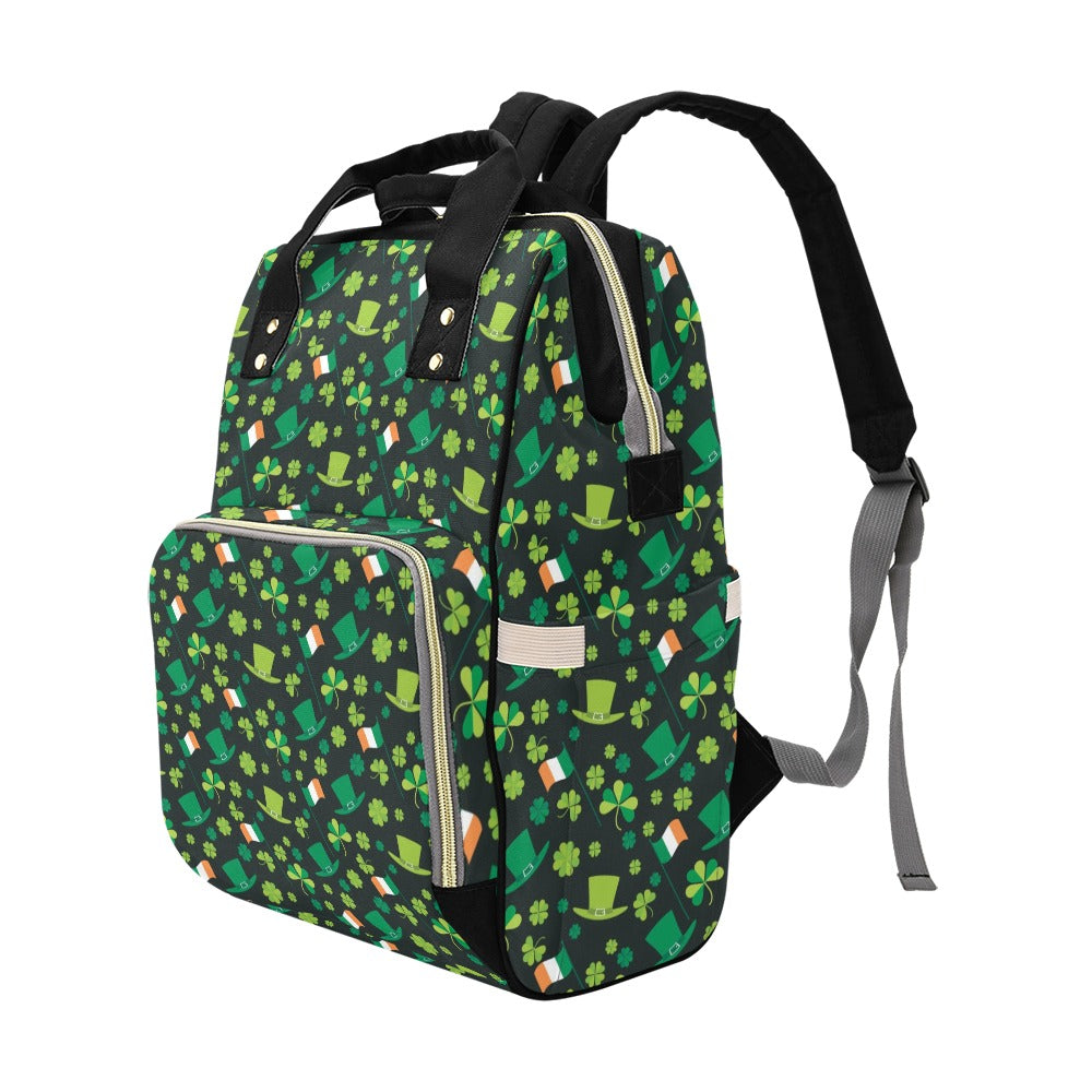 Shamrock Saint Patrick's Day Print Design LKS304 Diaper Bag Backpack
