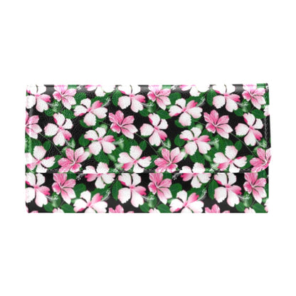 Hibiscus Pink Flower Hawaiian Print Women's Trifold Wallet