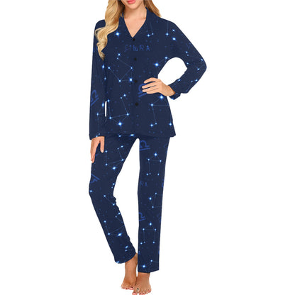 Libra Pattern Print Design 04 Women's Long Pajama Set