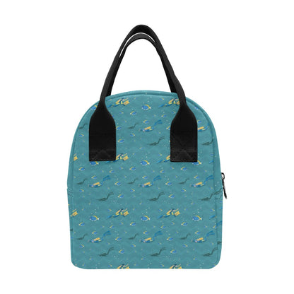 Scuba Driving Pattern Print Design LKS306 Insulated Lunch Bag