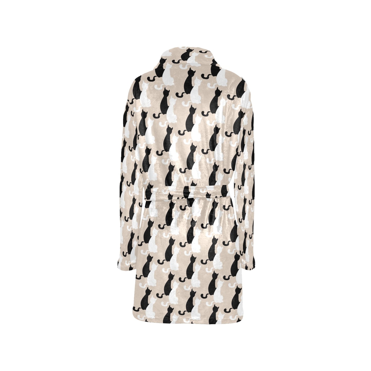 Cat Pattern Print Design 04 Women's Fleece Robe