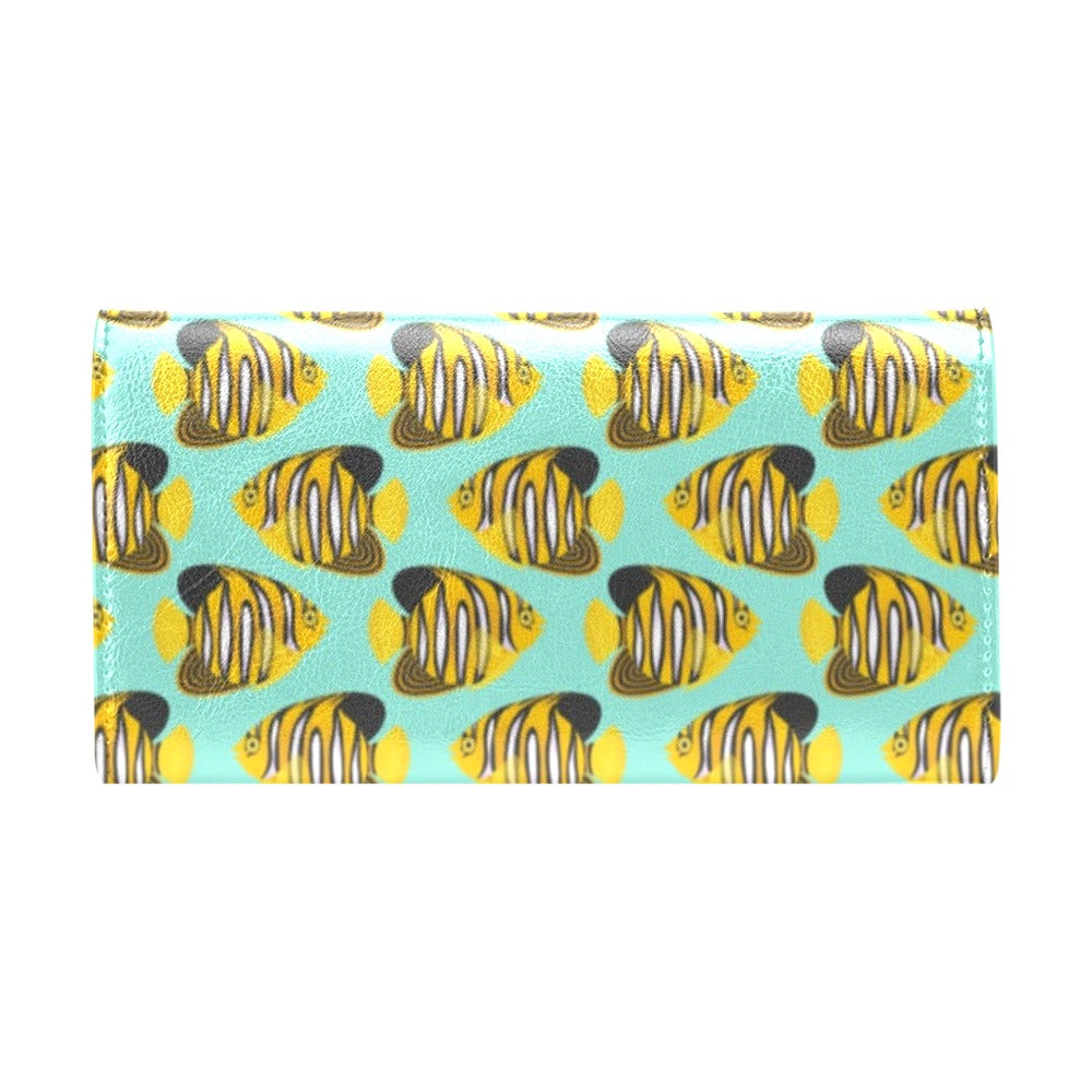 Angelfish Print Design LKS402 Women's Trifold Wallet