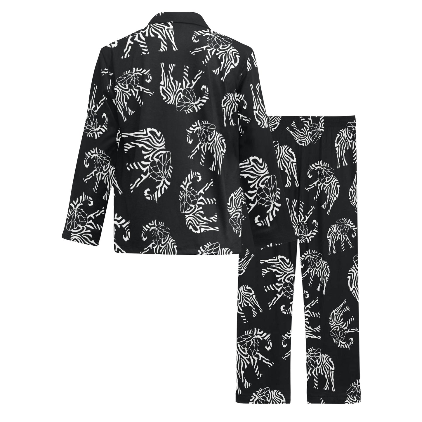 Elephant Tribal Men's Long Pajama Set