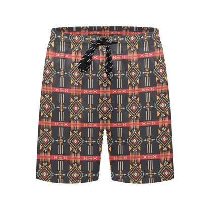 Southwest Pattern Print Design LKS303 Men's Swim Trunks Beach Shorts