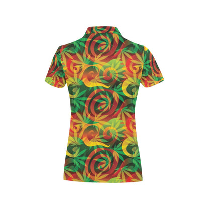 Rastafarian Pattern Print Design A01 Women's Polo Shirt