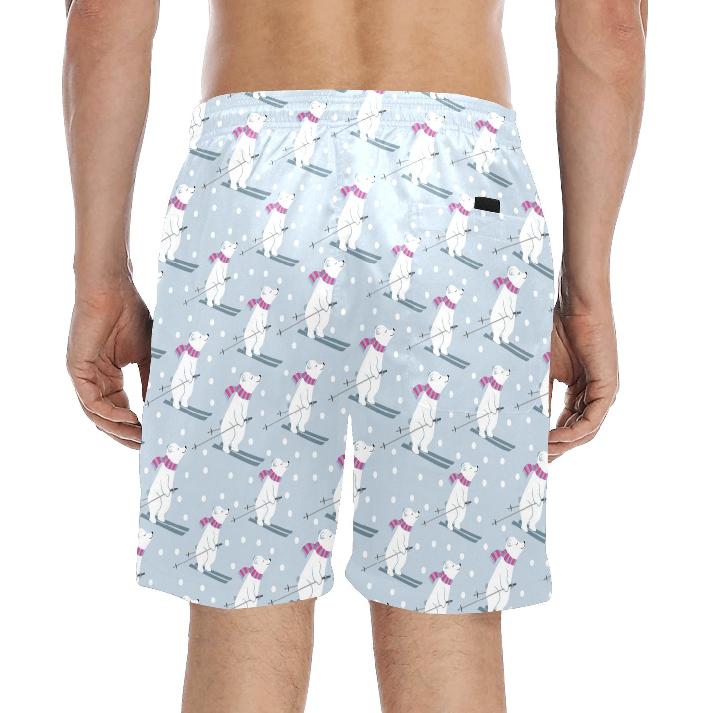Ski Print Design LKS307 Men's Swim Trunks Beach Shorts