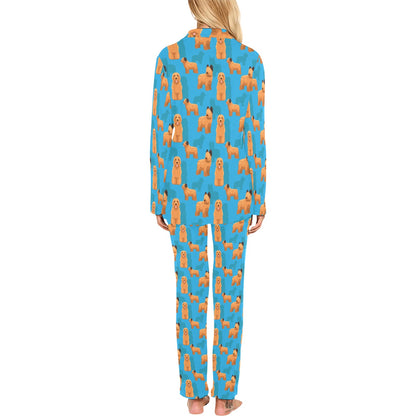 Briards Pattern Print Design 01 Women's Long Pajama Set