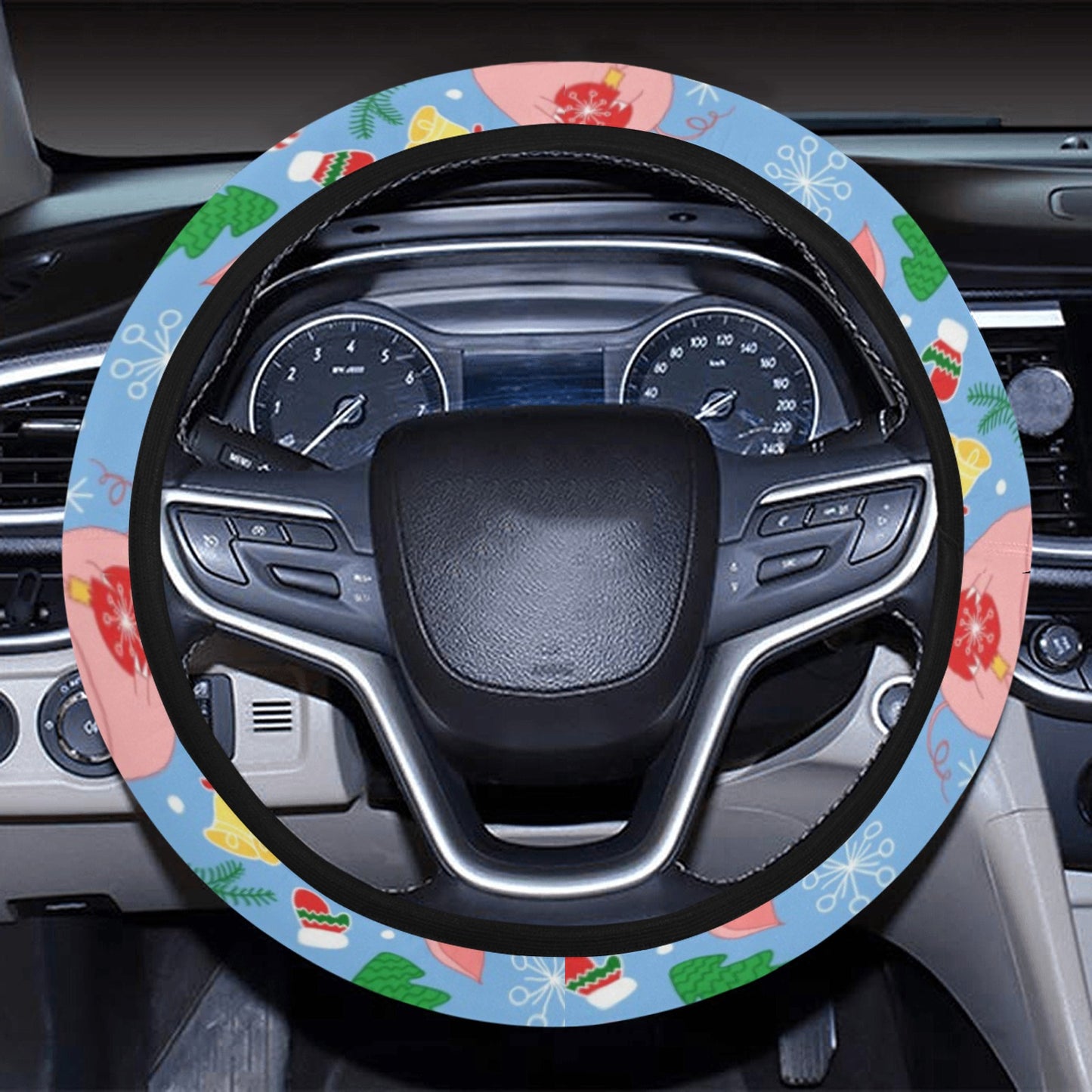 Pig Print Design LKS404 Steering Wheel Cover with Elastic Edge