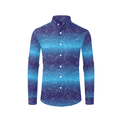 Virgo Print Design LKS302 Men's Long Sleeve Dress Shirt