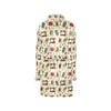 Sewing Equipment Print Design LKS303 Women's Fleece Robe