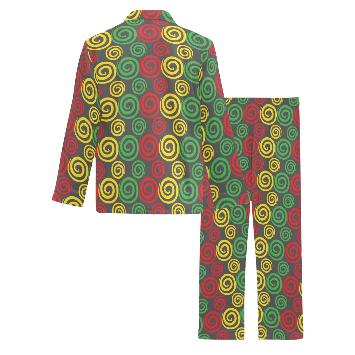 Rastafarian Pattern Print Design A05 Men's Long Pajama Set