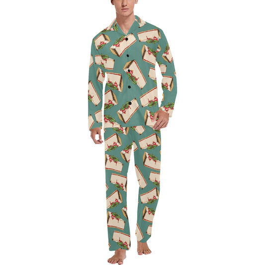 Cheesecake Pattern Print Design CK02 Men's Long Pajama Set