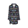 Skull 3D Colorful Print Design LKS309 Women's Fleece Robe