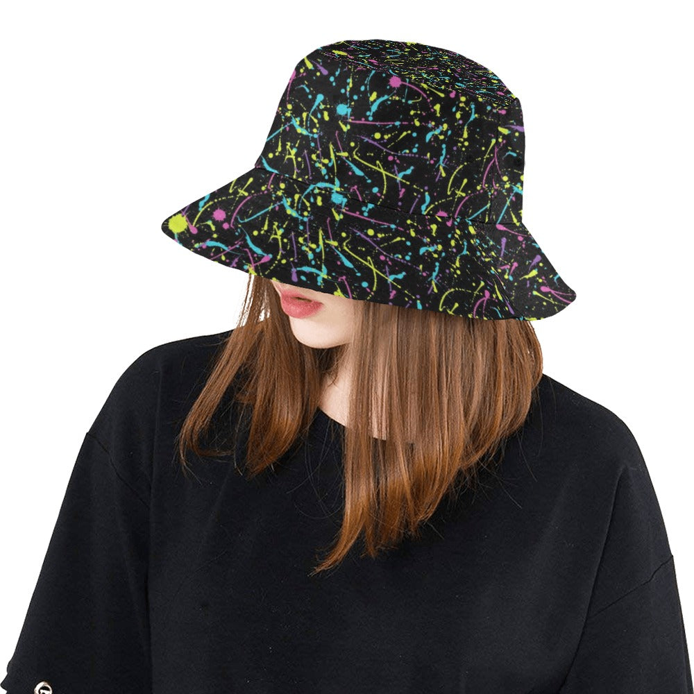 Splatter Multicolor Print Design LKS302 Unisex Bucket Hat