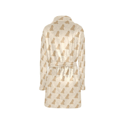 Chinese Shar Pei Pattern Print Design 01 Women's Fleece Robe